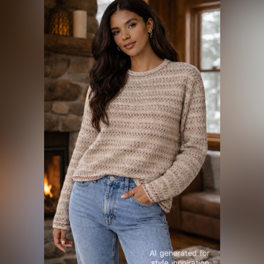 Women’s Woolrich Floral Accent Knit (size medium)